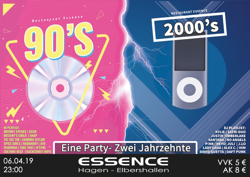 90s VS 2000s - Eine Party- Zwei Jahrzehnte