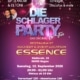 Plakat für die „Die Schlager Party – Das Original on Tour“ am 12. September 2026 im Restaurant Essence in Hagen mit DJ Andre und DJ Toni. Schlager, Discofox und mehr. Eintritt ab 12 €, Einlass 19 Uhr, Veranstaltungszeit 20–01 Uhr.
