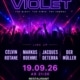 Werbeplakat für die Techno-Veranstaltung „ULTRA VIOLET“. Im Hintergrund ist eine große Menschenmenge auf einer Party mit erhobenen Händen zu sehen, umgeben von violettem und pinkem Laserlicht sowie einer intensiven Clubatmosphäre. Oben steht in großen, leuchtend violetten Neonbuchstaben „ULTRA VIOLET“, darunter der Slogan: „THE NIGHT. THE VIBES. THE ENERGY.“. Im mittleren Bereich folgt das Line-up mit den Künstlern Celvin Rotane, Markus Boehme, Jacques Deterra und Der Müller. Darunter stehen das Veranstaltungsdatum 19.09.26 und die Uhrzeit ab 21:30 Uhr. Im unteren Bereich befindet sich das Logo des Restaurant ESSENCE Hagen sowie der Hinweis „15 Euro Eintritt“. Das Design ist in kräftigen Neonfarben gehalten und vermittelt eine energiegeladene Techno- und Clubnacht.
